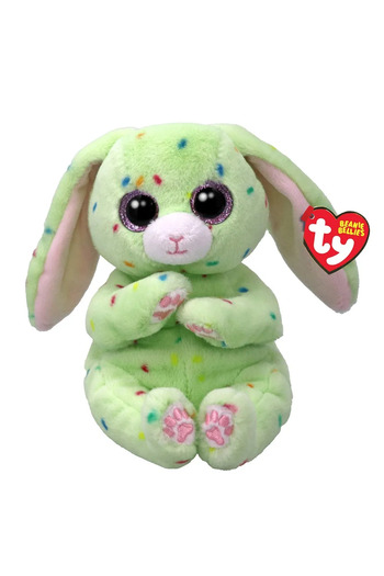 TY PLUS TY 15CM BEANIE BELLIES FERN GREEN BUNNY