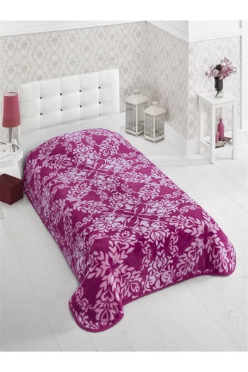 Sarar Single Thick Blanket Clover Fuchsia