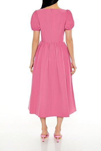 Forever 21 Kol Detaylı A-Line Midi Elbise