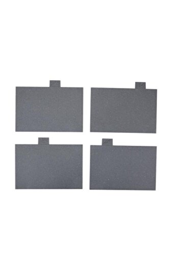 Generic PARFAIT 4-Piece Rectangular Kitchen Cutting Board with Stand Grey and Silver HS-1221NM