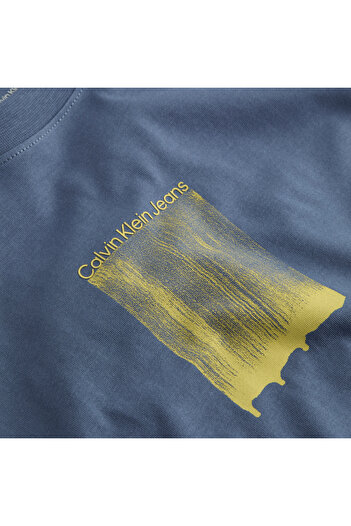 Calvin Klein Calvin Klein Men Vintage Indigo Brush Stroke Graphic T-Shirt
