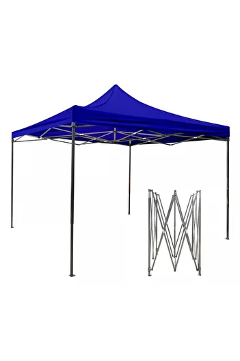 zola Cort pliabil 3 x 3 m, 3 pereti detasabili, structura otel, inaltime reglabila, impermeabil, albastru