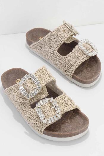 Bambi Beige Women's Slippers K04545132216