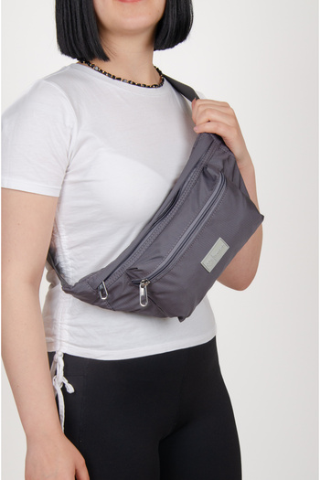 KAFF Gray Water Resistant Fabric Unisex Bodybag Cross Shoulder Bag -1045