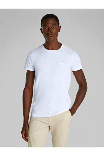Calvin Klein Calvin Klein Men Bright White Stretch Slim Fit Short Sleeve T-Shirt