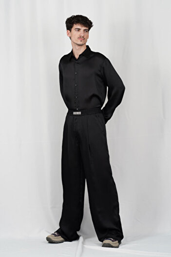 LOUIS GABRIEL NOUCHI LARGE PANTS - LOUIS GABRIEL NOUCHI - BLACK, M