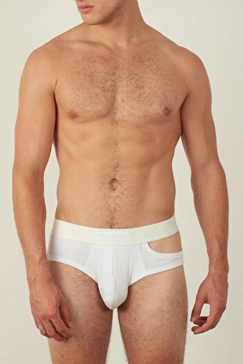 LOUIS GABRIEL NOUCHI SIGNATURE BRIEF - LOUIS GABRIEL NOUCHI - WHITE, XL