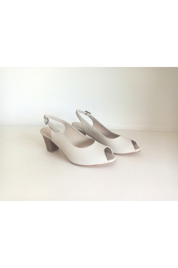 Crista Genuine Leather 4 cm Heeled Sandals