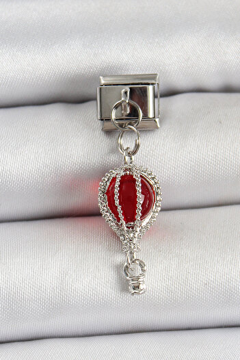 Toptan Bulurum 316L Steel Silver Color Red Flying Bn Model Nomination Charm