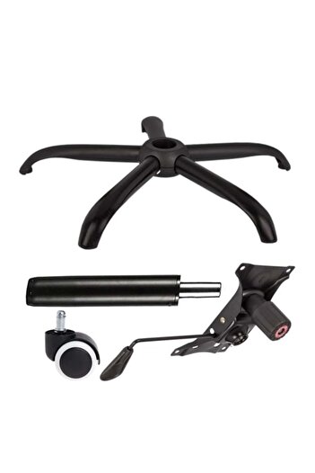 Depox Set de plăci de echilibru metalice 22 cm x 15 cm, bază, rolă universală și cilindru cu piston, scaune de birou