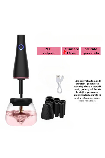 OEM Automatic Device - Cleaning and Drying Makeup Brushes, Wireless, Usb, 2 Speeds, Set, Portable