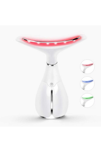 Influential Tech Multifunctional Facial Device, EMS, Heating, Photon, 650mAh, Anti-Aging, White