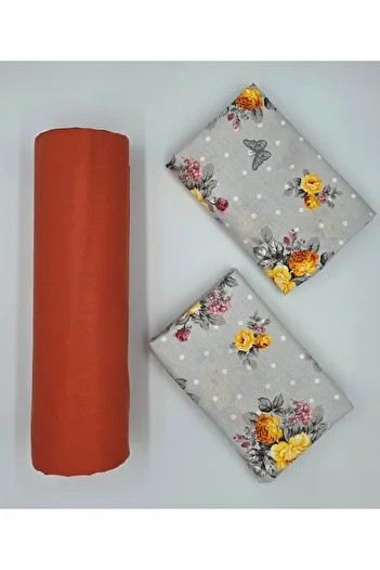 pınarhome collectıon 100% Organic Cotton Soft Fabric Embedded Sheets+Pillow Cover Corner Depth 28-30 Cm**New Season**