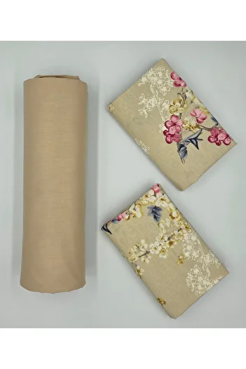 pınarhome collectıon 100% Organic Cotton Soft Fabric Embedded Sheets+Pillow Cover Corner Depth 28-30 Cm**New Season**