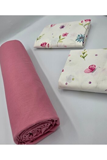 pınarhome collectıon 100% Organic Cotton Soft Fabric Embedded Sheets+Pillow Cover Corner Depth 28-30 Cm**New Season**