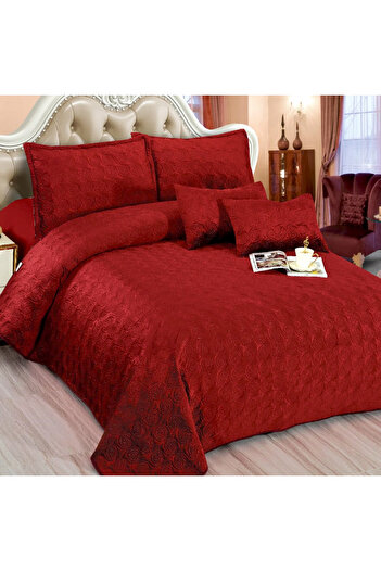OEM Quilted velvet blanket, 5 pieces, double bed, 220x240 cm, CC04