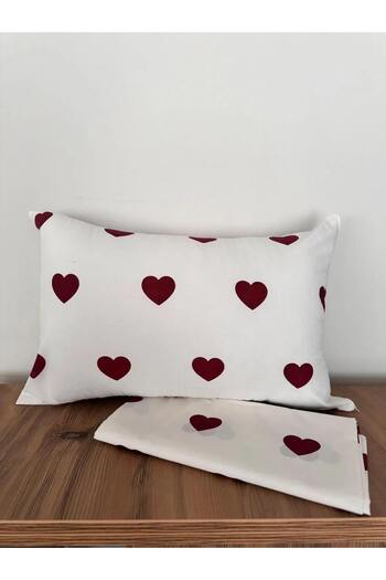 UGT TEKSTİL Heart Single Elastic Sheet and 1 Pillow Case