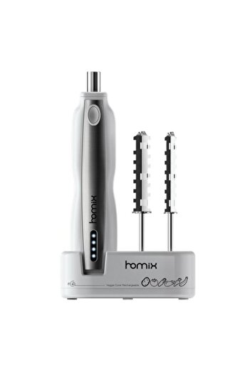 Generic homix Rechargeable Vegetable Corer White and Silver