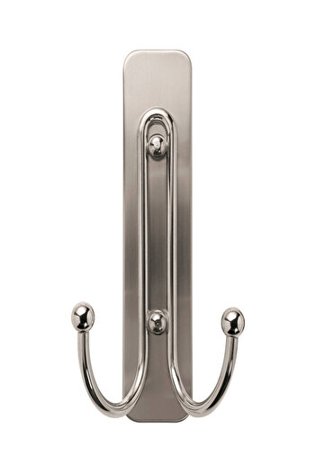 3M Command Large Brushed Nickel Double Hook