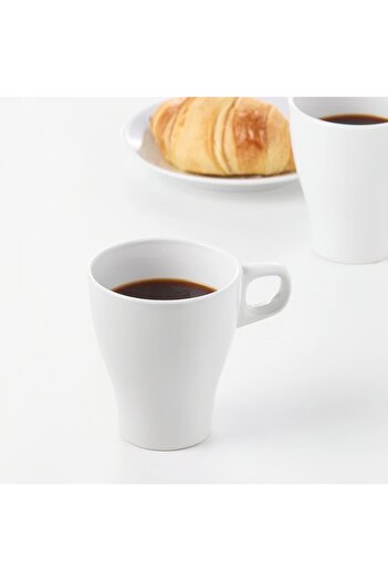 IKEA White Stoneware Mug – 25 cl, Timeless and Versatile