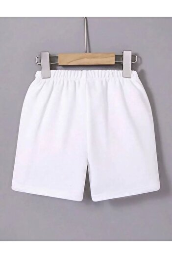 CVS Women's Elastic Waist Printed Mini Shorts - White