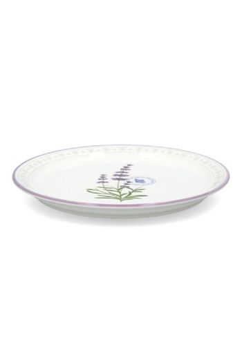 Bien Servi Desssert Plate with Decal Purple Rim