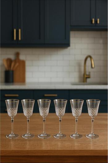 decovien 6 Pieces Footed Glow & Soft Drink & Coffee so Bar Cup