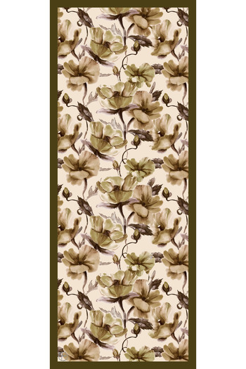 TUA İPEK Organic Viscose Silk İnci̇ra Shal - Floral Pattern