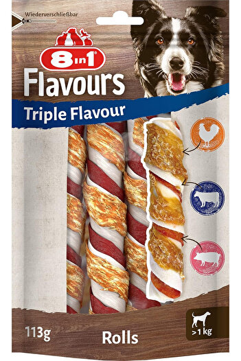 8in1 Triple Flavour Rolls 113g 36 XU