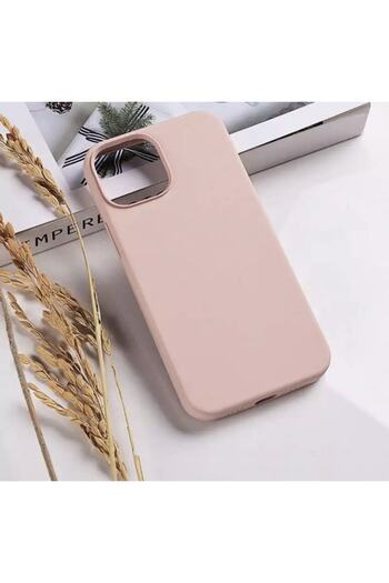 bzstore Carcasă ultra-subțire din silicon pentru iPhone 13, roz pudrat