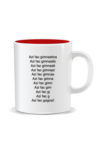 OEM Personalized mug with funny message, Today I'm making donuts - Red interior