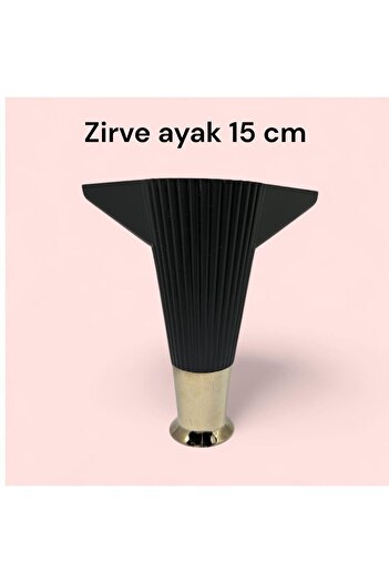 Store NEFES AYAK 15 CM SİYAH GOLD MOBİLYA , TV ÜNİTESİ , DOLAP , KOLTUK , KANEPE AYAĞI (SERT PLASTİK)