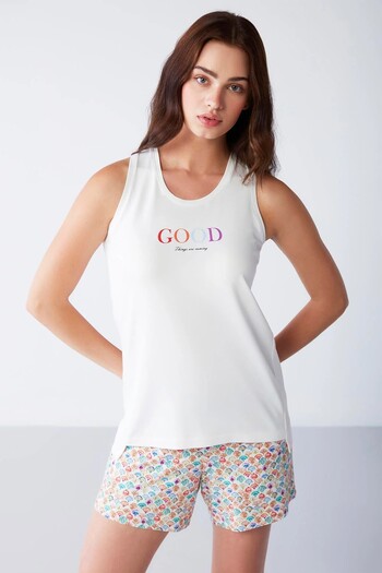 DREAM FASHION Soft Textured Colorful Shorts Pajamas Suit
