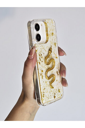 OSG iPhone 11 Uyumlu Çift Katman 3d Yılan Desenli Şeffaf Ve Darbe Emici Yapılı Koruyucu Telefon Kılıfı