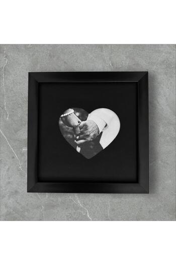 asel sanat Square Photo Frame - 20X20 Photo Frame Pvc Glass with Heart Matting