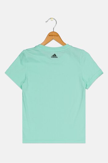 adidas Kids Girl Sportswear Fit Short Sleeve Outdoor Top, Green