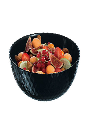 Luminarc Pampille Dishwasher and Microwave Safe Tempered Glass Multipurpose Bowl Black 13cm