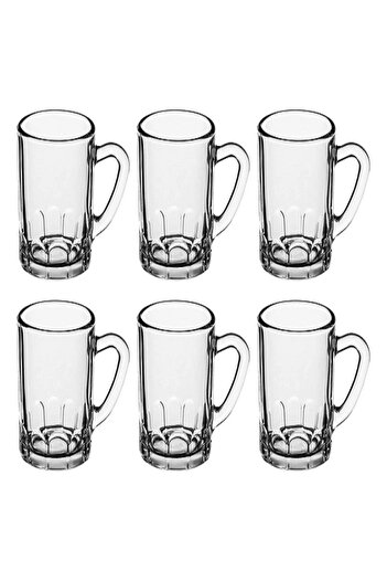 Luminarc 6-Piece Premium Quality Tempered Glass Boreal Tea Mug Set Clear 90ml