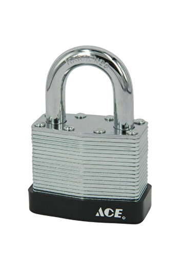 ACE 4-Pin Anti-Theft Tamper-Resistant Laminated Padlock Silver 30mm