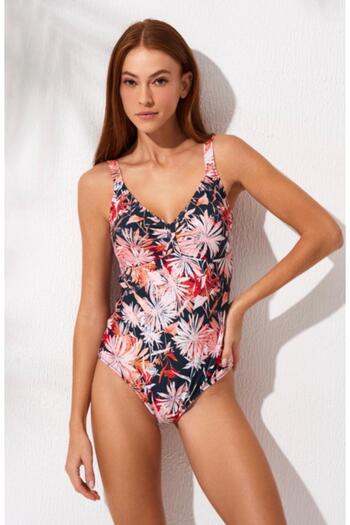 Pierre Cardin New Season Thin Strap Gathered Swimsuit 2025 Summer Season 241123