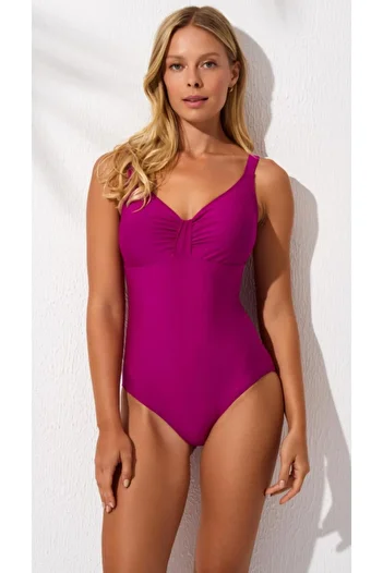 Pierre Cardin New Season Thin Strap Gathered Swimsuit 2025 Summer Season 241123