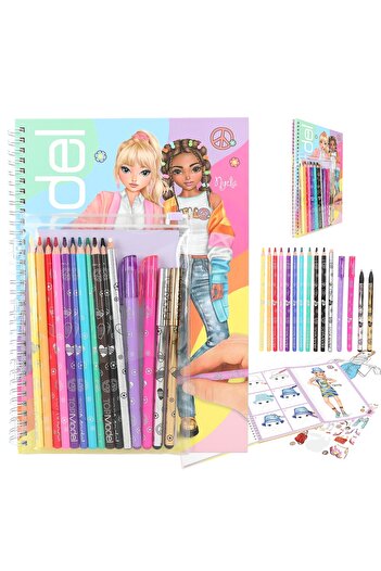 Top Model Coloring Book with Pen Set