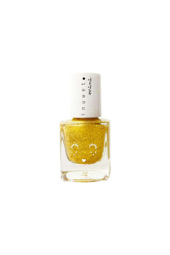 Inuwet Water-based nail polish for children with papaya scent, Golden Game, Inuwet mini, 5 ml
