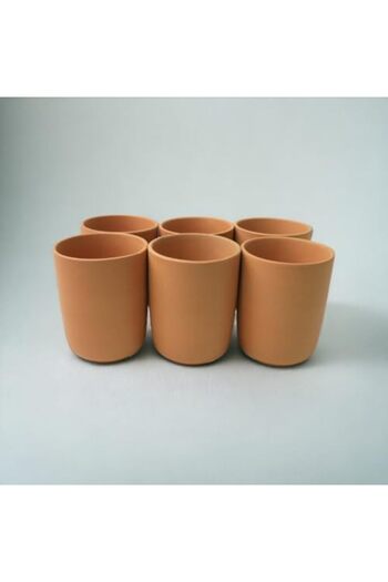 Generic ARK Terrapura Pure Clay Handmade Organic Clay Glasses Set of 6 Pieces