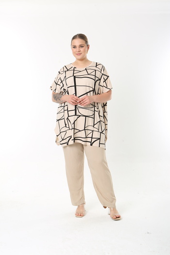 XL Modam Women's Plus Size Tunic Pants Set