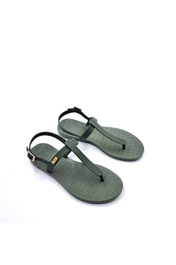 Tkees Khaki Green Color Women's Flip Flops Beach Sandals