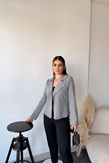 NEW LAVİVA Kadın Gri Ceket - 700-2975
