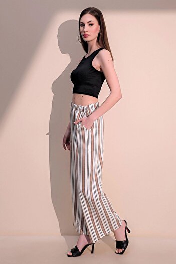 NEW LAVİVA Women's Brown Trousers - 700-3258