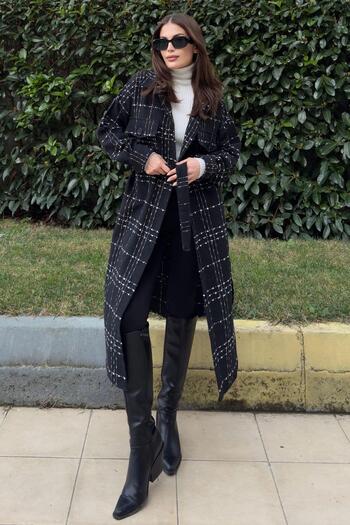 NEW LAVİVA Jachetă neagră pentru femei - 700-3499
