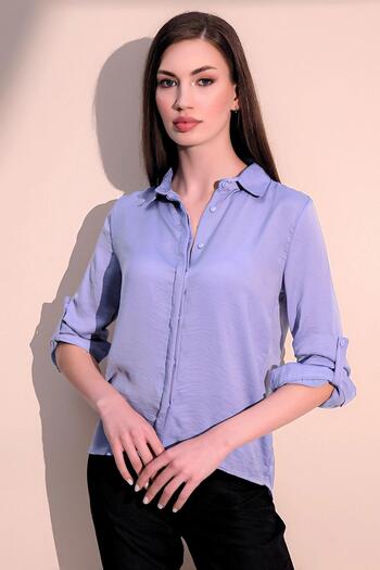 NEW LAVİVA Cămașă de damă din satin - 700-3211